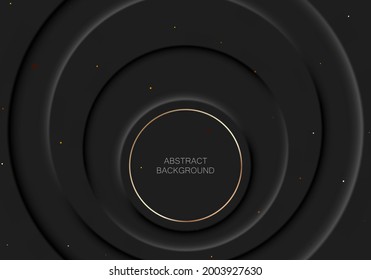 Abstract background illustration in black neomorphism style. Minimal wallpaper, backdrop.