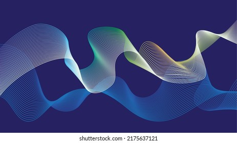 Abstract background illustration of colorful gradient and blue curves.
