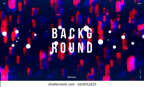 Abstract background illustration. Colorful light bulbs, sparkles, fireflies. Neon colors. Creative concept. Eps10 vector.