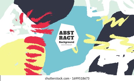 Abstract background illustration. Colorful lines, spots and dots. Decorative wallpaper, backdrop. Hand drawn texture, decor elements and shapes. Eps10 vector.