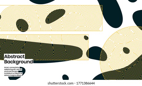 Abstract background illustration. Colorful lines, and liquid strokes. Decorative minimal wallpaper, backdrop. Outline texture, geometric elements and flow shapes. Eps10 vector.
