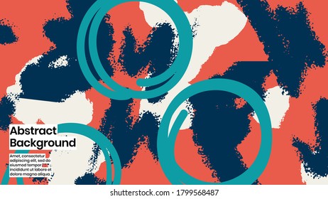 Abstract background illustration. Colorful lines, spots, and scribble. Decorative chaotic wallpaper, backdrop. Hand drawn texture, decor elements and shapes. Eps10 vector.