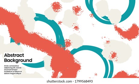 Abstract background illustration. Colorful lines, spots, and scribble. Decorative chaotic wallpaper, backdrop. Hand drawn texture, decor elements and shapes. Eps10 vector.