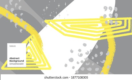 Abstract background illustration. Colorful lines, spots, dots and paint strokes. 2021 terendy colors. Hand drawn texture, decor elements and shapes. Eps10 vector.