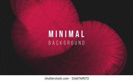 Abstract background illustration. Colorful outline shapes. Colors name: spanish crimson, eerie black. Creative concept. Eps10 vector.