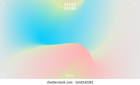 Abstract background illustration. Colorful vibrant pastel gradient, iridescent foil. Holographic colors. Creative concept. Eps10 vector.