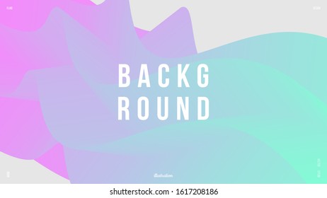 Abstract background illustration. Colorful wavy 3d form like cream. Colors name: aquamarine, light magenta. Creative concept. Eps10 vector.
