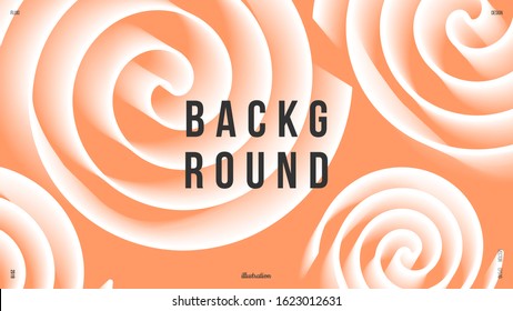 Abstract background illustration. Colorful wavy 3d shapes. Creative concept. Eps10 vector.