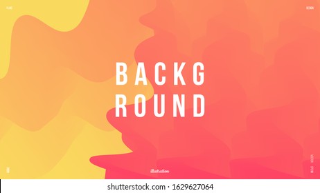 Abstract background illustration. Colorful wavy 3d shapes. Minimal wallpaper. Creative concept. Eps10 vector.