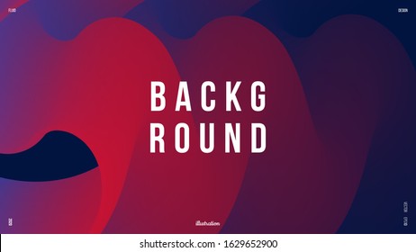 Abstract background illustration. Colorful wavy 3d shapes. Minimal wallpaper. Creative concept. Eps10 vector.