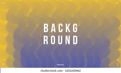 Abstract background illustration. Colorful wavy 3d shapes. Minimal wallpaper. Creative concept. Eps10 vector.