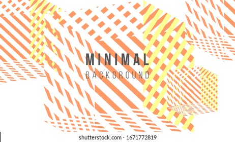 Abstract background illustration. Colorful wavy lines. Monochrome cubes of lines. Eps10 vector.