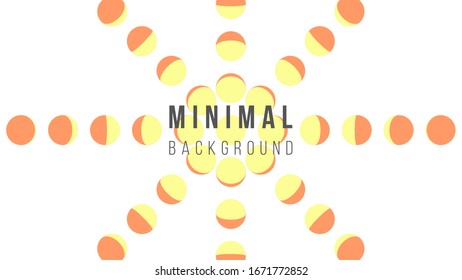 Abstract background illustration. Colorful wavy lines. Monochrome moon phases. Eps10 vector.