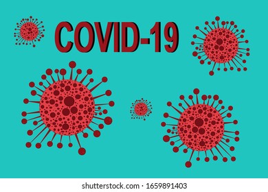 Abstract background illustration corona virus data communication,poster COVID-19