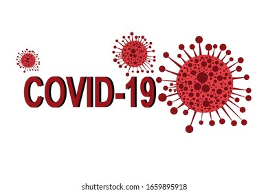Abstract background illustration corona virus data communication,poster COVID-19
