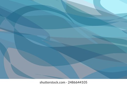 abstract background illustration of curved lines forming a vortex in the water on a blue background