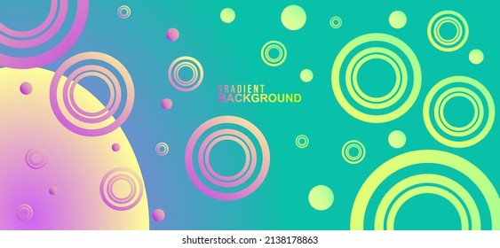 Abstract background illustration design with gradient circle ornament. landing page templates