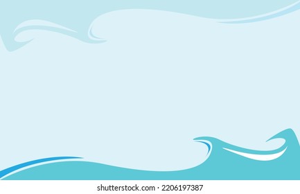 Abstract background illustration design with ocean waves model, suitable for power point background and others