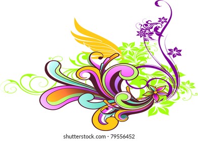 Abstract background. Illustration devoted to spring and summer.