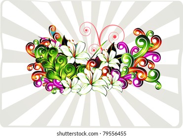 Abstract background. Illustration devoted to spring and summer.