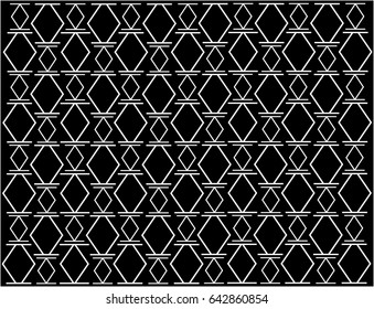 Abstract background - illustration, geometric shape, black, single line