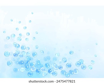 Abstractas ilustración de fondo con la Imagen de burbujas que fluyen
