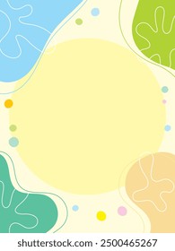 Abstract background illustration with irregular shapes and line decoration
