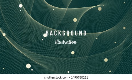 Abstract background illustration of lines and circles. Homepage. Website design. Stripes abstract wallpaper illustration. Gradient liquid wave. Eps10 vector.