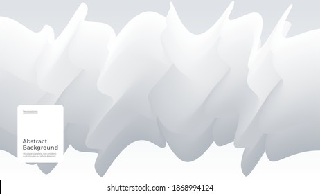 Ilustración de fondo abstracta al estilo neomorfista. Composición dinámica con formas 3d de líquido de moda. Papel mínimo, fondo, fondo. Vector Eps10.