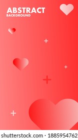 Abstract background illustration on romantic theme. combination of objects of love.