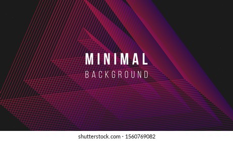 Abstract background illustration. Outline triangles. Colors name: spanish crimson, indigo, eerie black. Creative concept. Eps10 vector.