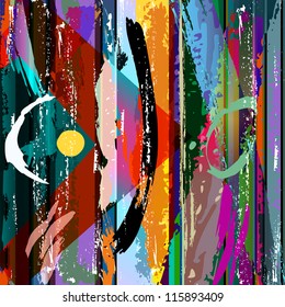 abstract background illustration, paint strokes and splashes