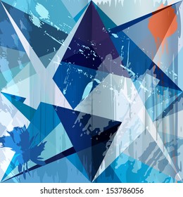 abstract background, illustration with paint strokes, splashes and lines