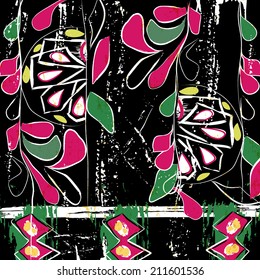 abstract background illustration, paint strokes, splashes and ornament