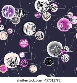 abstract background, illustration with paint strokes and splashes, seamless