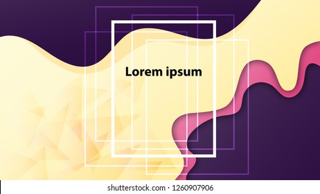 Abstract background illustration paper cut style.
