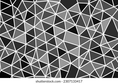 Abstrakte Hintergrundgrafik von Polygonen verschiedener Formen und verschiedener Grautöne. Vektorgrafiken EPS10