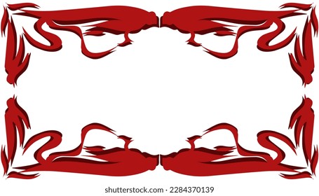 Ilustración de fondo abstracta con un tema rojo. Perfecto para afiches, marcos fotográficos, fondos de pantalla, banners, pegatinas, fondo, presentación, papel, tarjeta