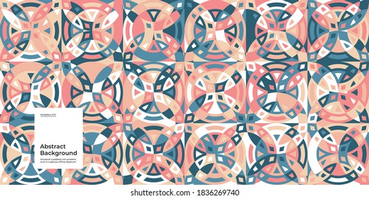 Abstract background illustration. Seamless pattern. Flat geometric shapes. Colorful mosaic. Eps10 vector.