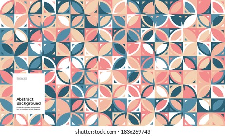 Abstract background illustration. Seamless pattern. Flat geometric shapes. Colorful mosaic. Eps10 vector.
