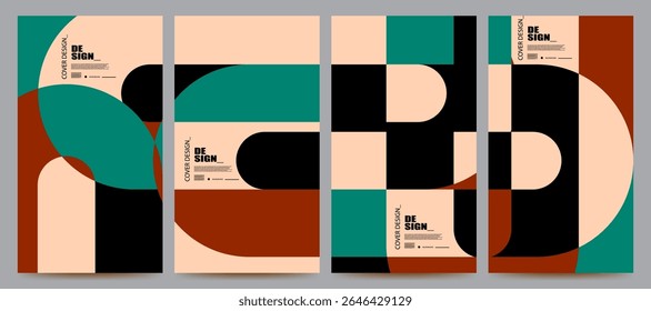 desenho de conjunto de ilustrações de plano de fundo abstrato