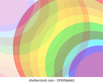 Abstract background with illustration of various rainbow colors