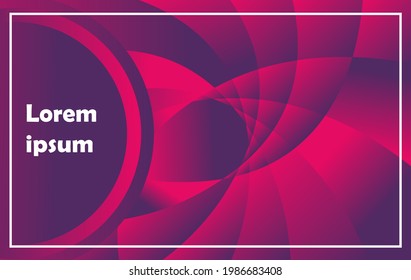 abstract background illustration, vector, ping and blue gradation, there is a circle for text space