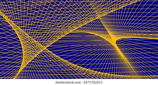 abstract background illustration of a yellow net