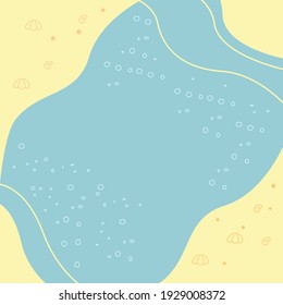 Imagen de fondo abstracta de una playa de arena y conchas marinas.