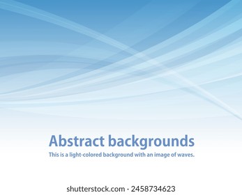 Abstract background of an image of beautiful wave lines flowing in the sky_Blue