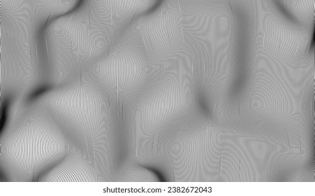 Imagen de fondo abstracta, líneas negras, líneas onduladas abstractas, ilustración vectorial.