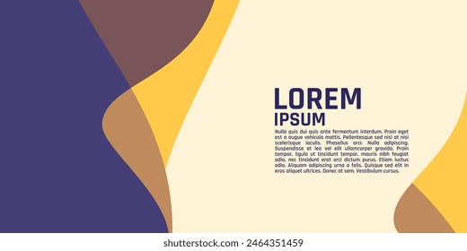 an abstract background image with a blue, yellow, and brown color scheme. The shapes appear to be organic and flowing.