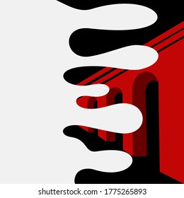 Abstract background image. The bridge to nowhere. Background image.