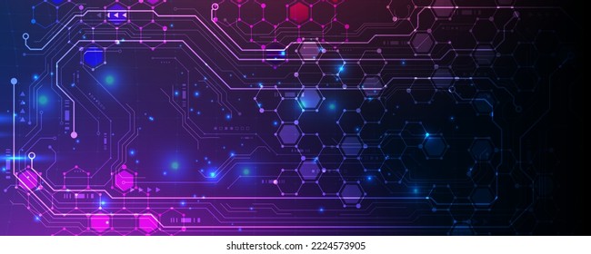 Imagen de fondo abstracta del concepto de placa de circuito y mundo de alta tecnología